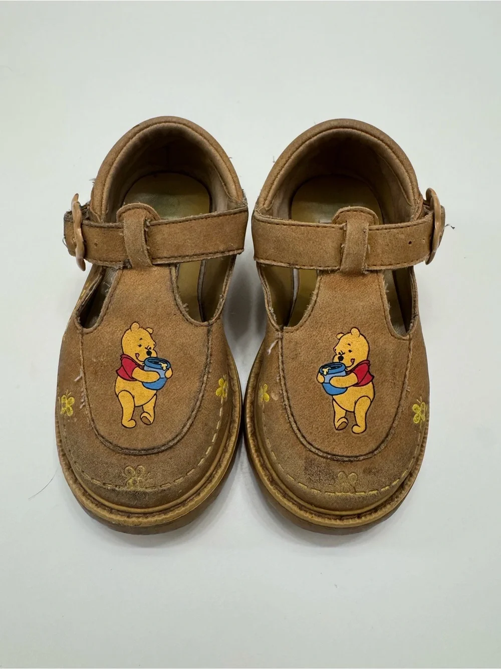 Winnie the Pooh Brown Suede Kids Mary Jane Shoes